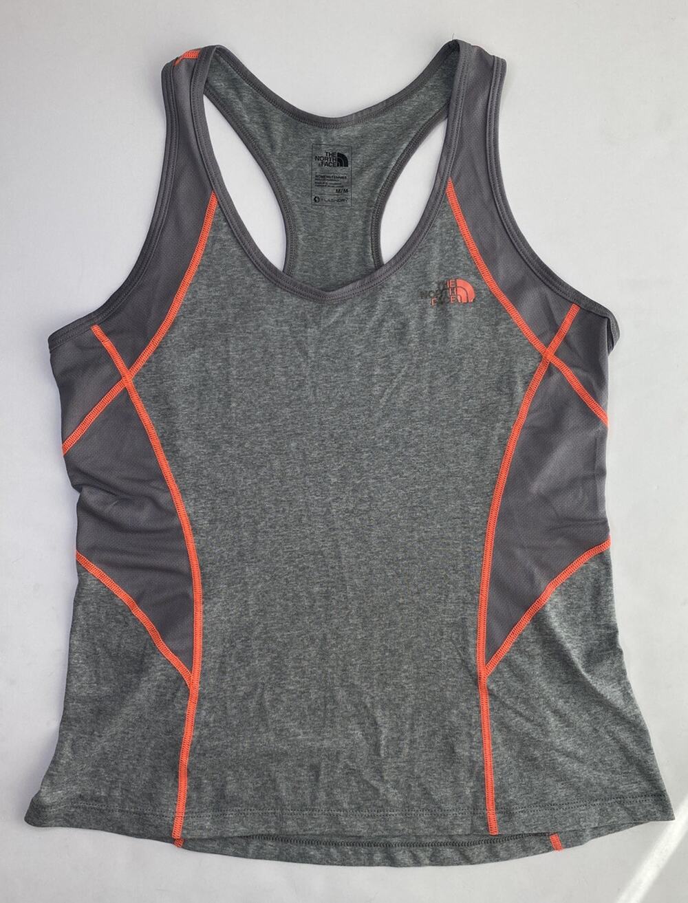 The North Face Women's Size Medium Razorback gray orange Tank Top athletic gym